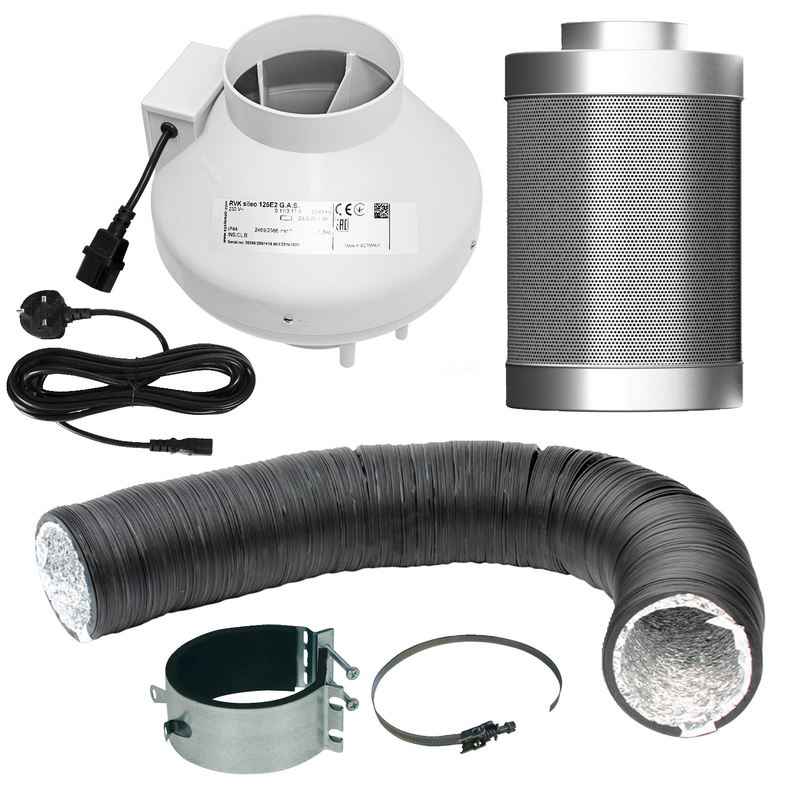 Systemair RVK Fan And CarboAir Filter Kit With 5m Of Combi Ducting