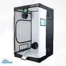 Open BudBox PRO XL grow tent with white lining interior and visible duct ports – thegrowsuperstore.com