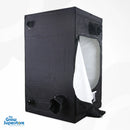 BudBox PRO XL grow tent rear side view showing ducting ports and open access door – thegrowsuperstore.com