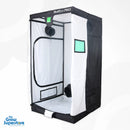 Open BudBox PRO XL-HL grow tent with white lining interior and visible ducting ports – thegrowsuperstore.com