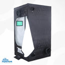 BudBox PRO XL-HL grow tent side door open showing white lining and top ventilation ports – thegrowsuperstore.com