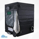 BudBox PRO XL Plus grow tent rear view with side door open showing reflective interior and duct ports – thegrowsuperstore.com