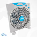 Front angled view of RAM Eco Floor Fan 12" showing grille and controls – thegrowsuperstore.com