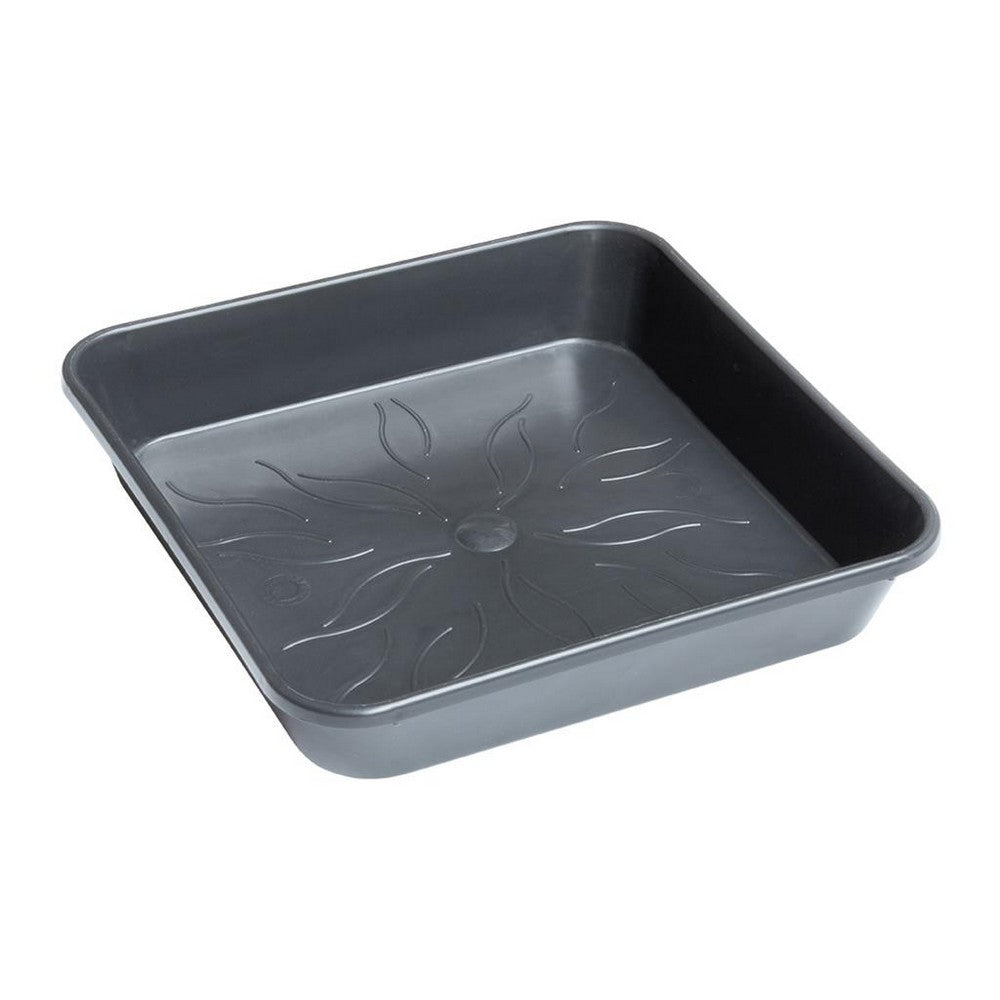Potking Square Pot Saucer Black Recycled Plastic
