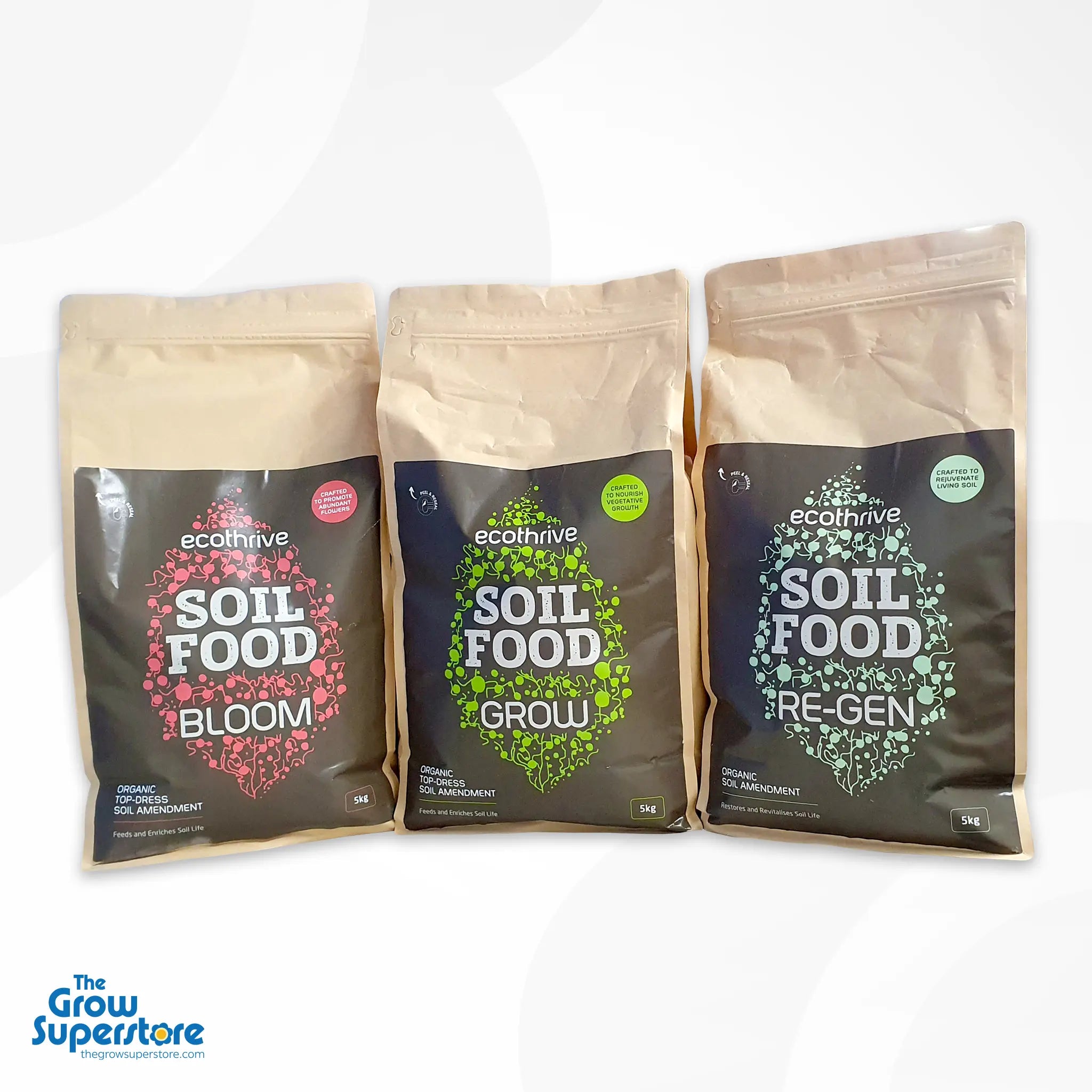 Ecothrive Soil Food Grow, Bloom & Regen 5 kg Bundle