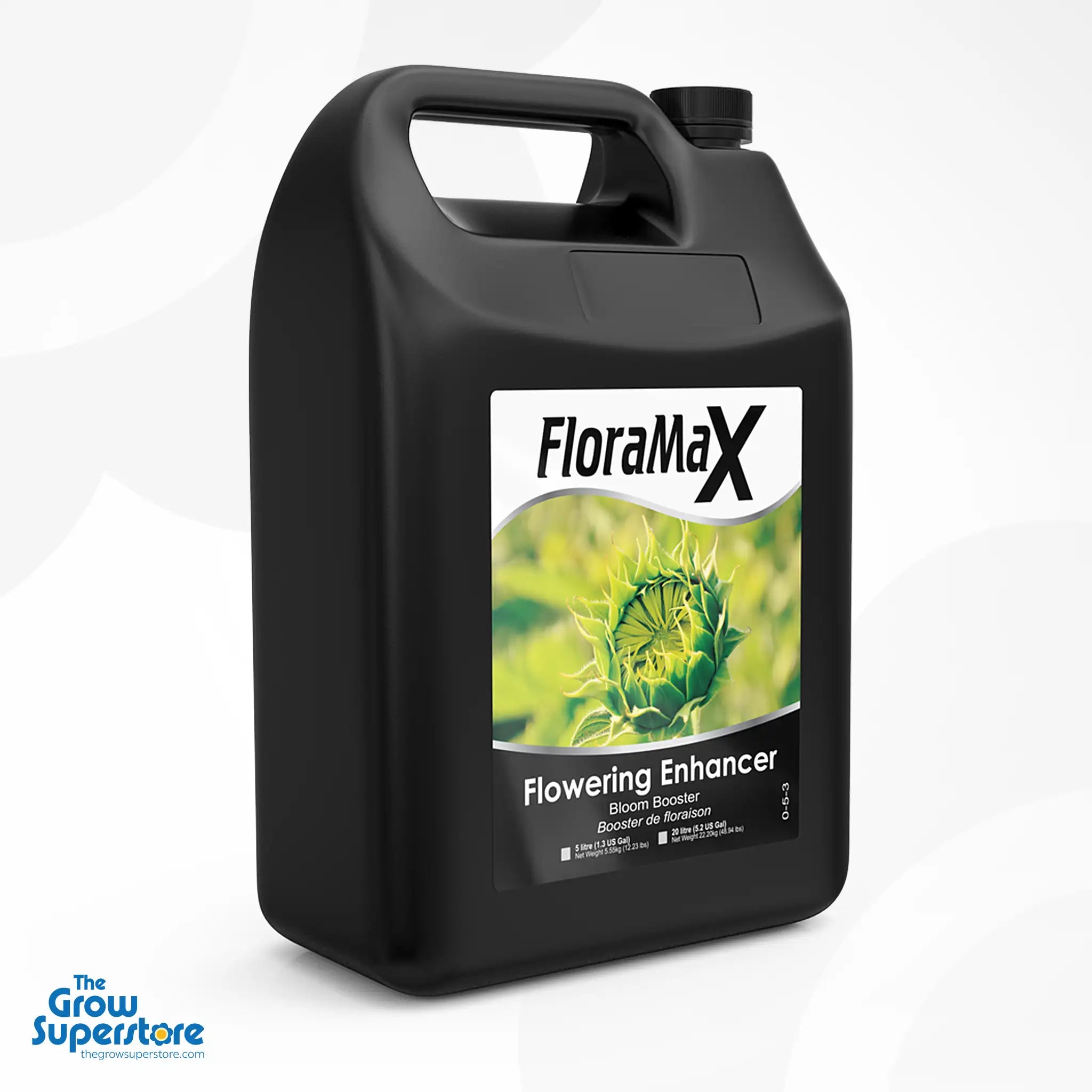 5L FloraMax Flowering Enhancer container – ideal for growers needing a complete mid-to-late bloom nutrient solution – thegrowsuperstore.com