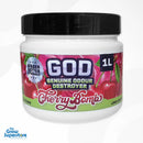 GOD Gel Cherry Bomb 1L – Genuine Odour Destroyer with bold cherry fragrance. Extra strong, long-lasting gel odour neutraliser. The Grow Superstore – thegrowsuperstore.com