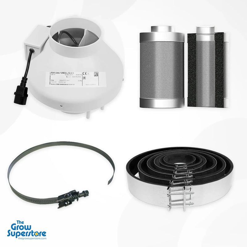 Systemair RVK 125 L1 Fan & Filter Kit Without Ducting 5''