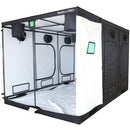 Black and white grow tent with 'BudBox Pro' branding on a white background