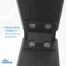 A close-up image of the heavy-duty metal hinge on the BRIGHT 720W LED grow light, highlighting its robust construction and durability – thegrowsuperstore.com