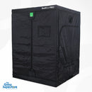 BudBox PRO XL Plus grow tent front view fully zipped with night vision window and duct ports – thegrowsuperstore.com