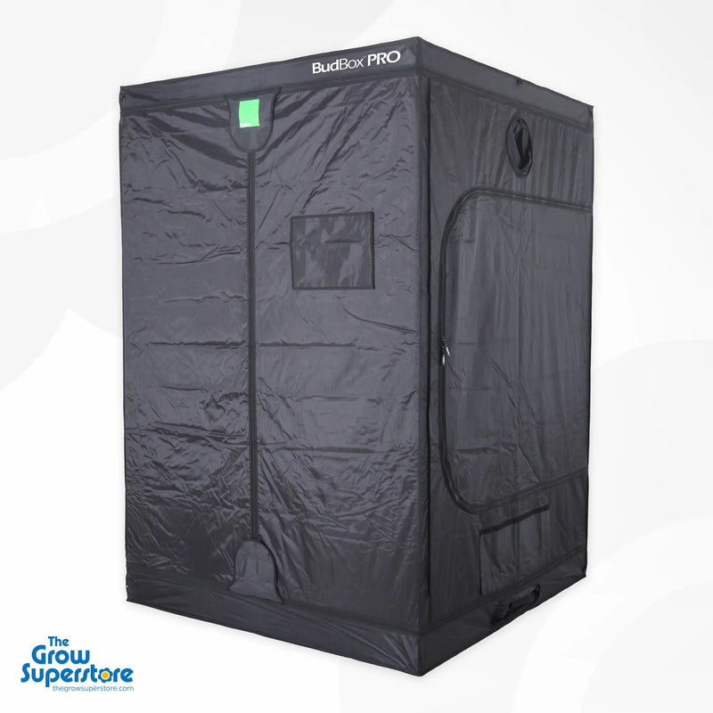 BudBox PRO XL plus‑HL grow tent front view zipped closed with night vision window – thegrowsuperstore.com