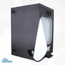 BudBox PRO XL plus‑HL grow tent front angle with partially open door showing white lining interior – thegrowsuperstore.com