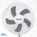 Close‑up of Cyclone fan head showing mesh grille and blades from top – thegrowsuperstore.com
