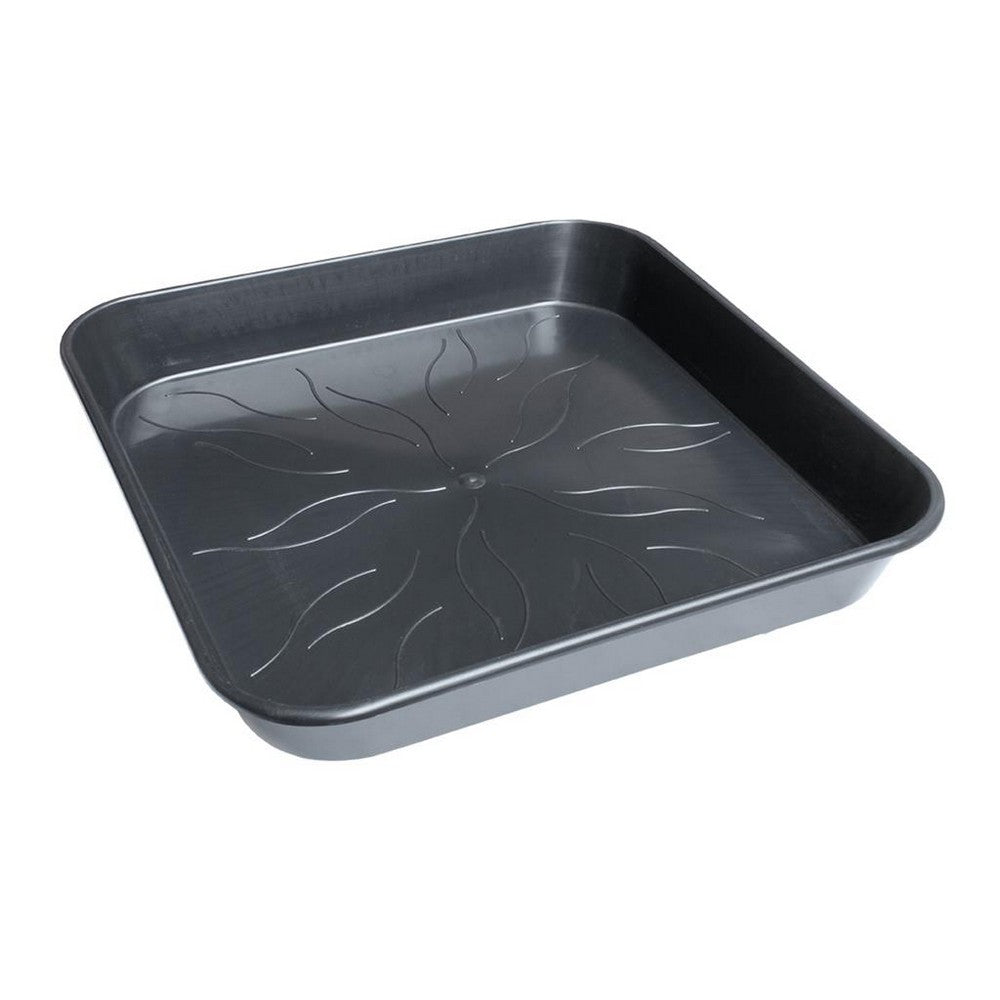 Potking Square Pot Saucer Black Recycled Plastic