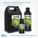 FloraMax Clone Spray 250ml, 1L, and 5L bottles – promotes root development in 4–7 days – thegrowsuperstore.com