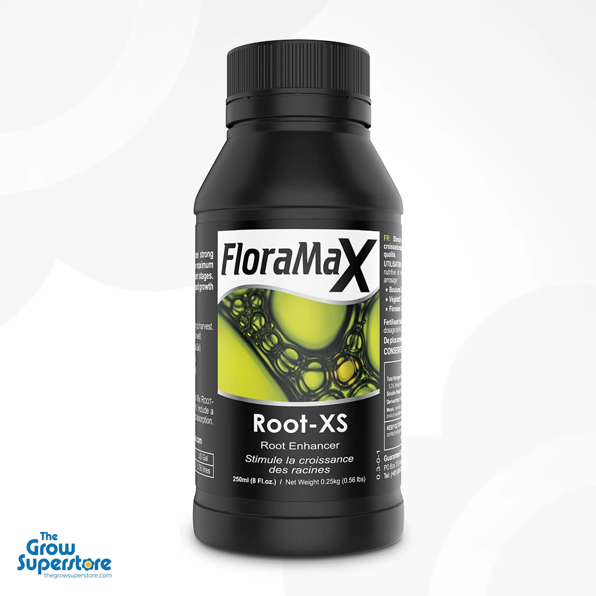 250ml FloraMax Root-XS bottle – ideal for small-scale or trial hydroponic systems – thegrowsuperstore.com
