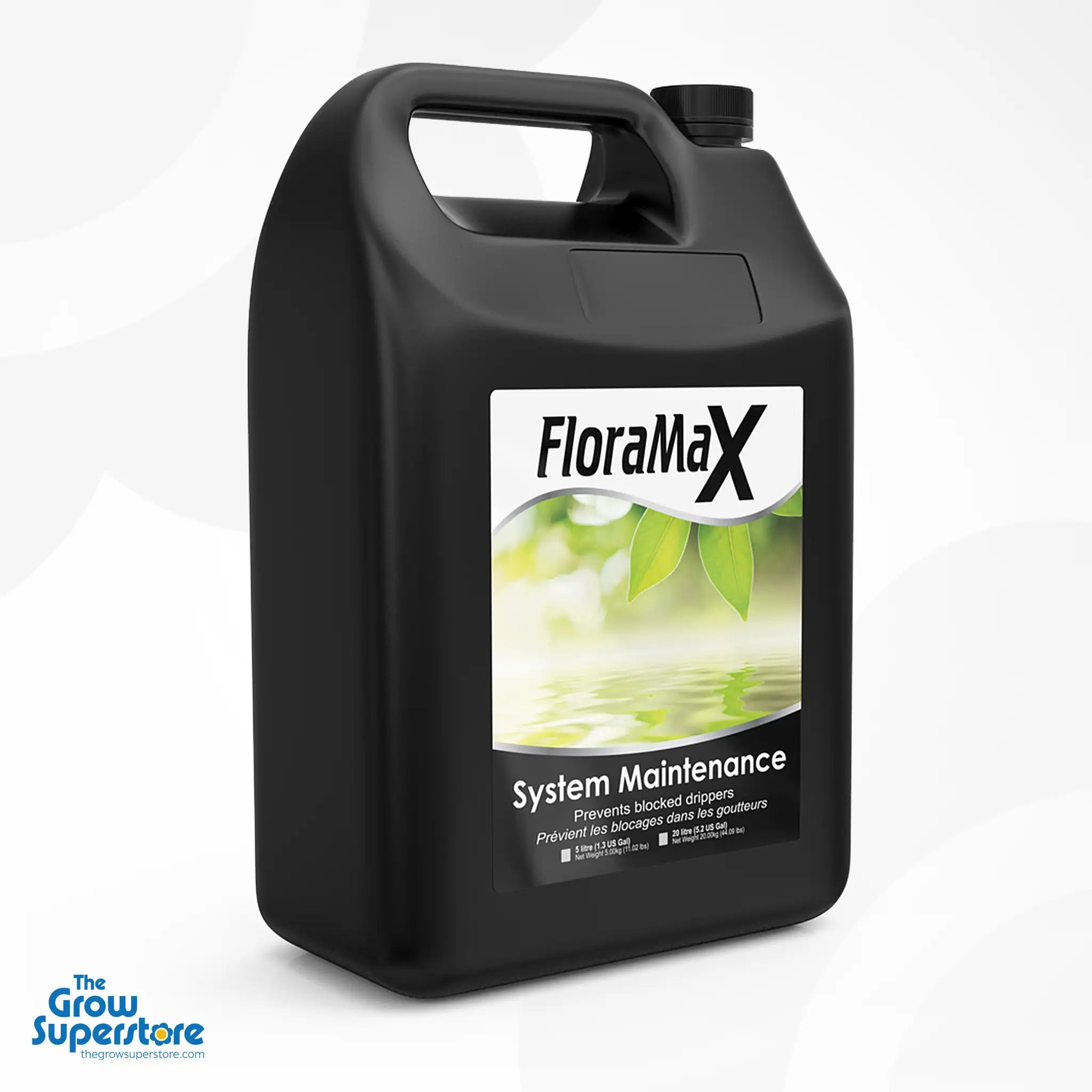 5L container of FloraMax System Maintenance – reliable nutrient cleaner for hydroponic systems – thegrowsuperstore.com