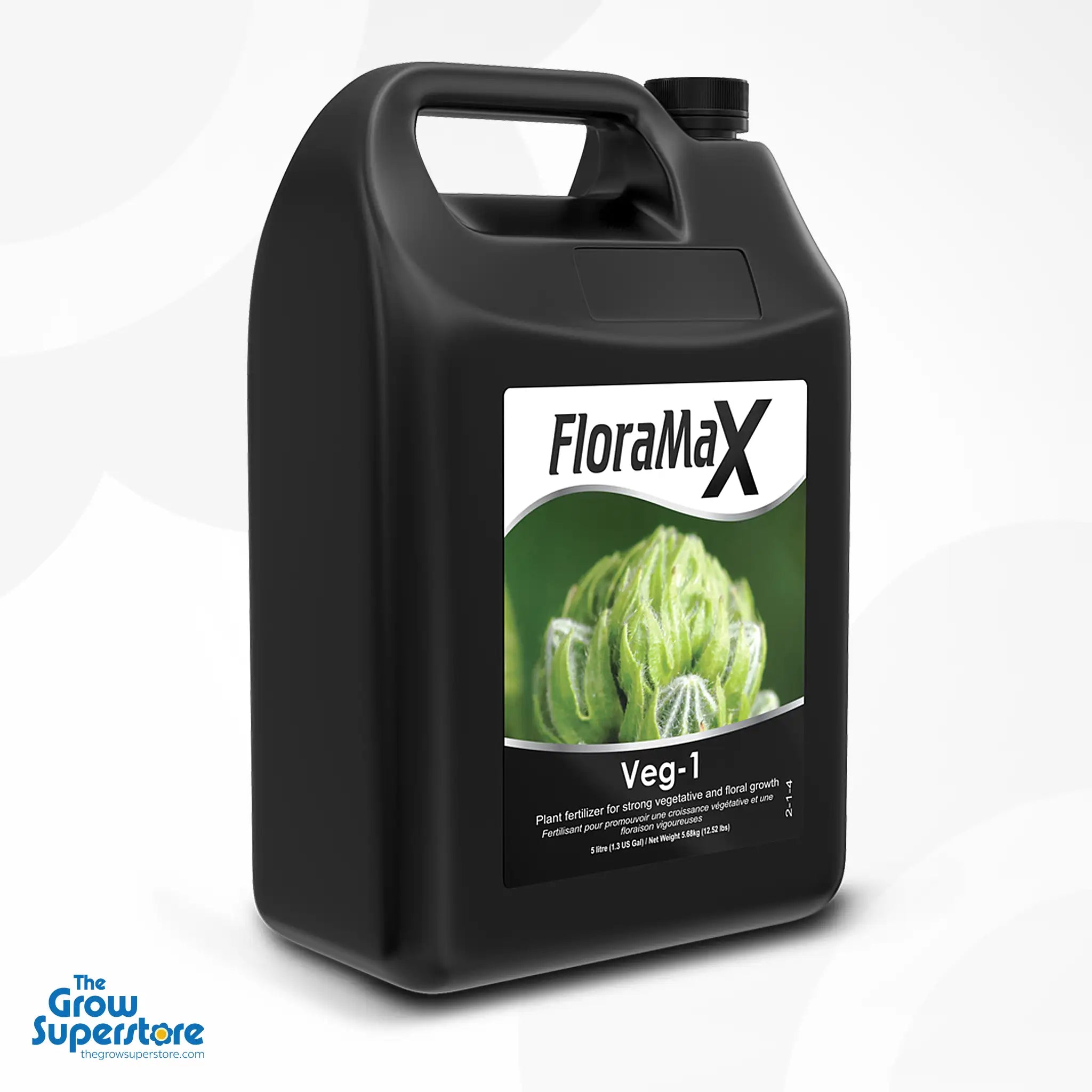 5L FloraMax Veg-1 container – one-part nutrient delivering strong shoot and root development – thegrowsuperstore.com