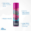 GOD Blast Bubble Gum Aerosol 750ml – Sweet fragrance odour neutraliser in a vibrant pink spray can. UK-made. Ideal for indoor odour control. Sold by The Grow Superstore – thegrowsuperstore.com
