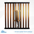 Back view of Omega Infinity 1000W 3.0 Pro LED with robust LED driver, durable metal construction, and fanless passive cooling technology. Available at The Grow Superstore – thegrowsuperstore.com