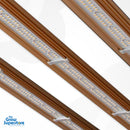 Close-up of high-intensity LED chips on the Omega Infinity 1000W 3.0 Pro LED, enhancing red and blue wavelengths for optimal vegetative and flowering growth. Available at The Grow Superstore – thegrowsuperstore.com