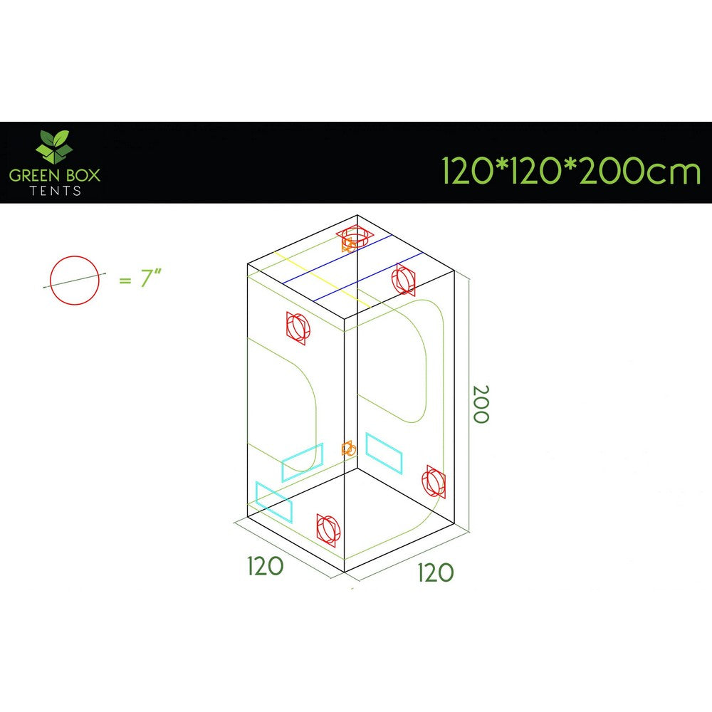 Grow Tent 120 x 120 x 200