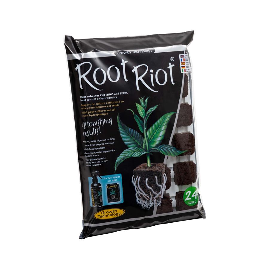 Root Riot Cubes Hydroponic Garden Propagation Peat Cubes 24 Cell Tray ...