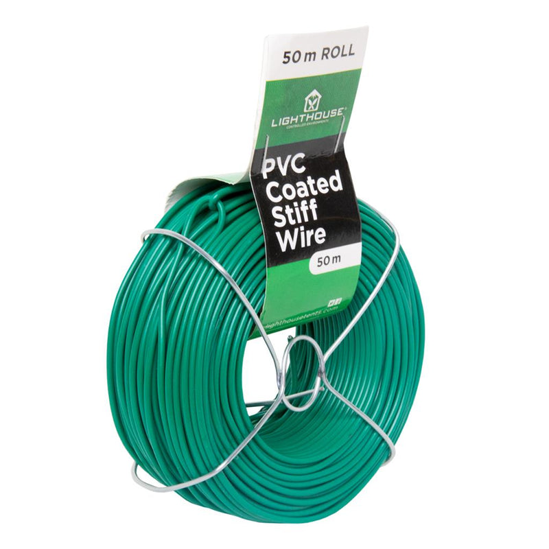 PVC Coated Stiff Wire - 50m Roll
